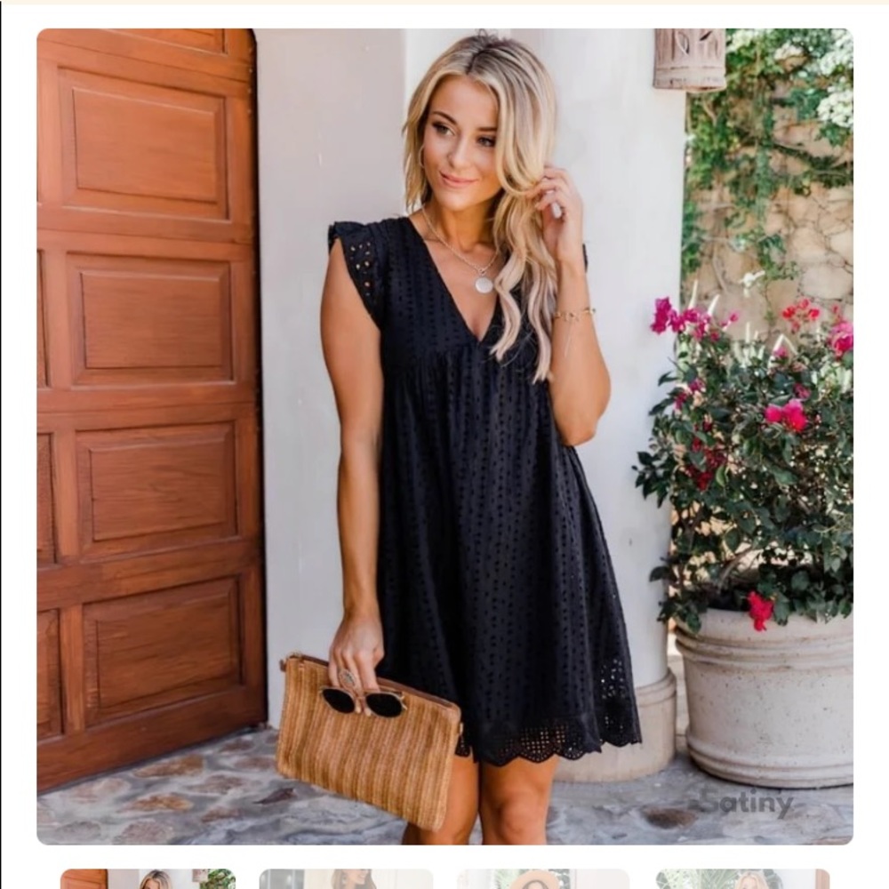 BRAND NEW IN BAG! Satiny USA 2 in 1 Summer dress with pockets and shorts *black*